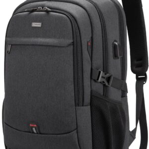 17 Inch Laptop Backpack for Travel Water Resistant College Backpack for Men/Women Laptop Bag with USB Charging Port,Black