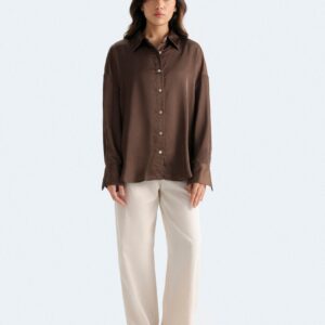 Satin Button Down Shirt